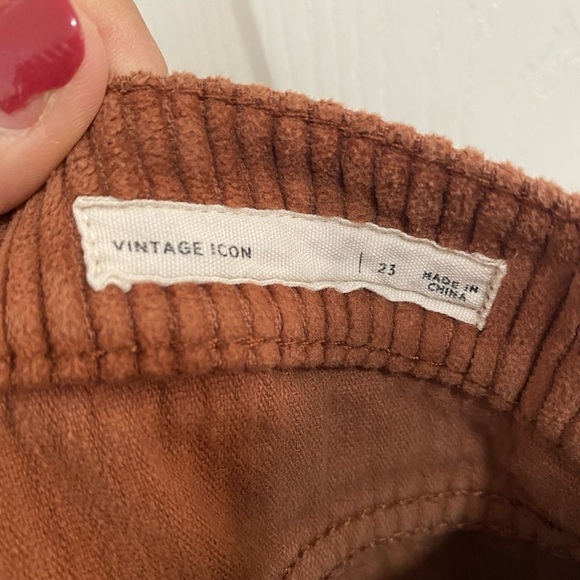 Pacsun Vintage Icon Button up Corduroy Rust color Size 23 - Picture 4 of 5